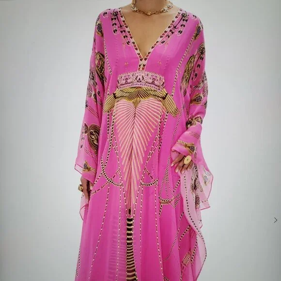 Long Kaftan with waist detail Song of the Scarab - Camilla - Picture 1 of 10